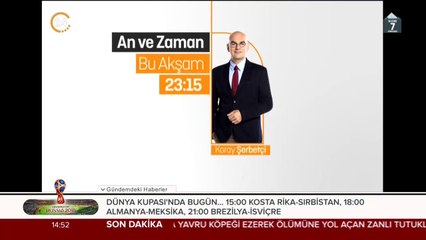 An ve Zaman bu akşam 23:15'te