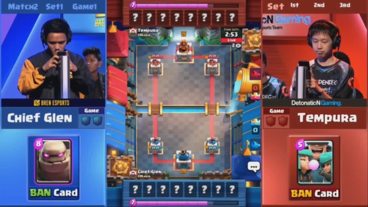 [Match 2] Bren Esports vs DetonatioN Gaming 1set 180616 - 클래시 로얄 리그 아시아 (CRL)
