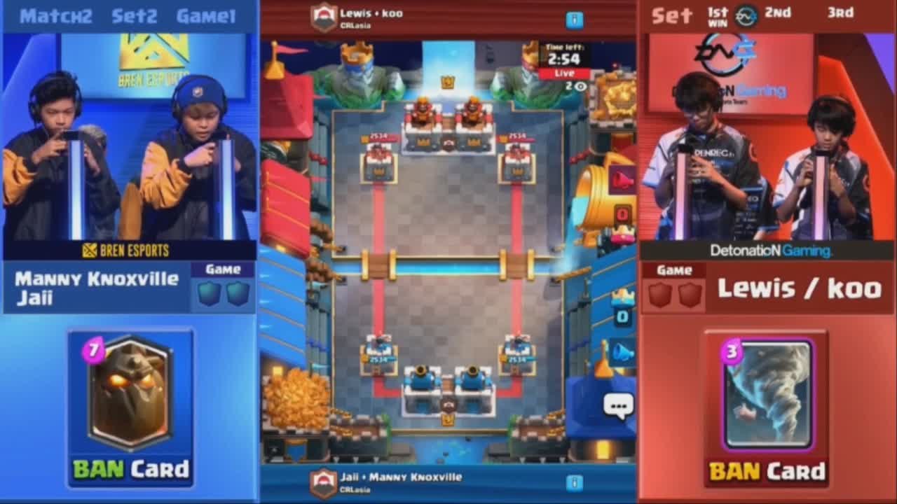 [Match 2] Bren Esports vs DetonatioN Gaming 2set 180616 - 클래시 로얄 리그 아시아 (CRL)