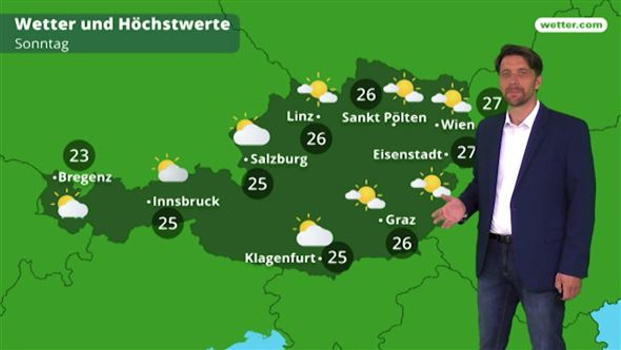 Das Wetter in Österreich am 17. Juni 2018