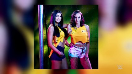 IIconics (Billie Kay and Peyton Royce) - WWE's World Cup photoshoot