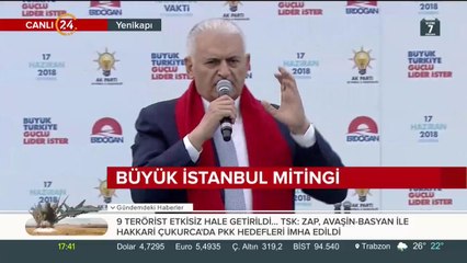 Başbakan Yıldırım Yenikapı'da