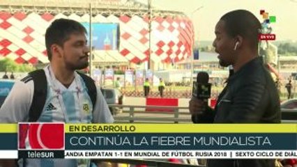 Aficionados acompañan a la selección argentina en Rusia 2018