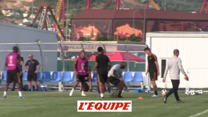 Dernier entraînement des Belges - Foot - CM - BEL