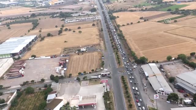 Tatilciler Dönüş Yolunda - Trafik Yoğunluğu Helikopterle Denetlendi