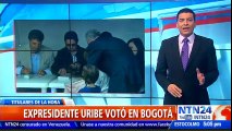 Expresidente Álvaro Uribe llamó a los colombianos a votar para defender la democracia