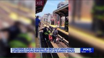 Man on Drugs Falls onto Train Tracks in Brooklyn