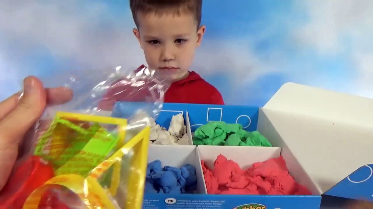 Умный пластилин - песок Баббер лепим паровоз и крокодила Waba Fun Smart Shapes B