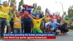 Samba spreads as Brazilian fans arrive in Rostov
