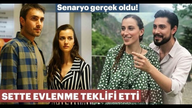 ŞOK ŞOK Senaryo gerçek oldu! Sette evlenme teklifi