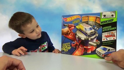 Хотвилс покраска машин установка с машинкой распаковка Hot Wheels Airbrush auto