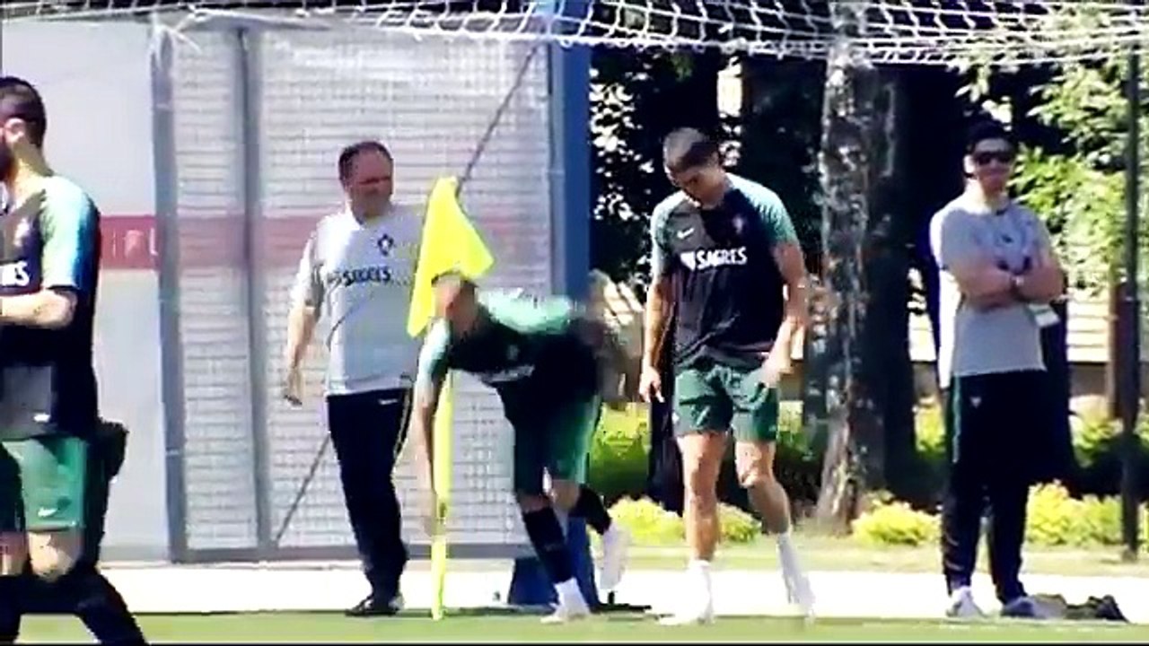 Cristiano Ronaldo y su imitación en el entrenamiento que ha provocado la risa de