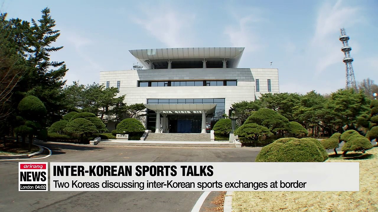 Two Koreas discussing inter-Korean sports exchanges at border