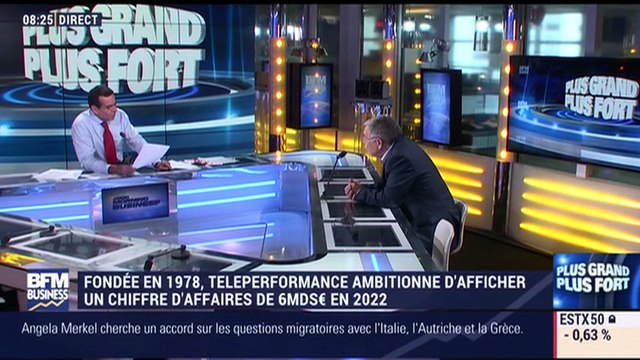 Plus Grand Plus Fort: Teleperformance ambitionne d'afficher un chiffre d'affaires de 6 milliards d'euros en 2022 - 18/06