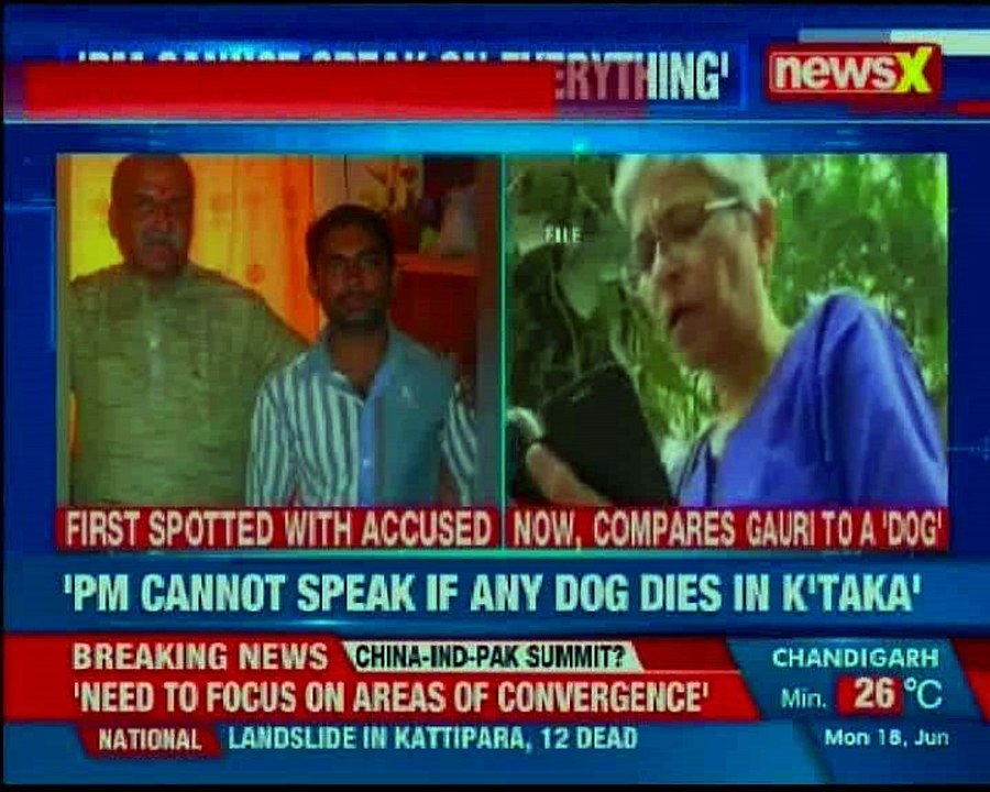 Muthalik compares Gauri Lankesh's death to a dog's
