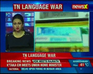 TN government writes Hindi text on TN government buses