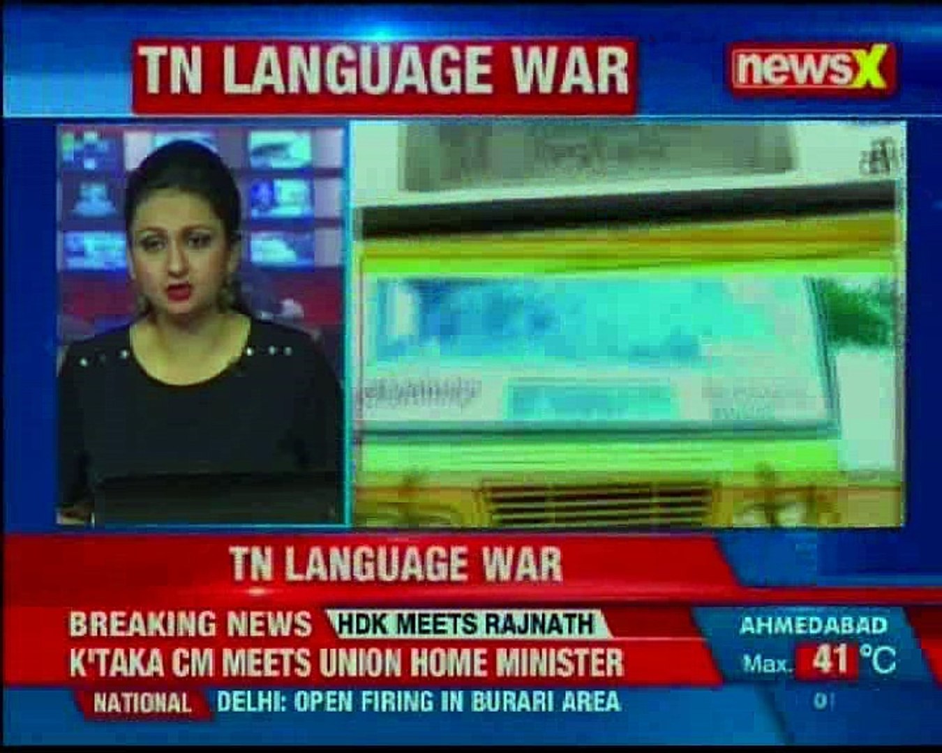 TN government writes Hindi text on TN government buses
