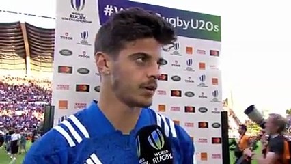 Réaction de Romain Ntamack à la fin du match face aux Anglais