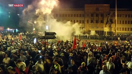 Makedonya'da 'ismimizi vermeyiz' protestosu