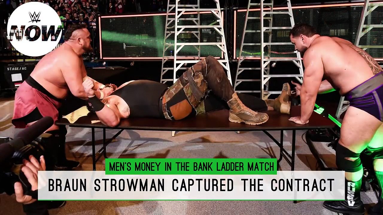 Braun Strowman wins the Men's Money in the Bank Ladder Match- WWE Now