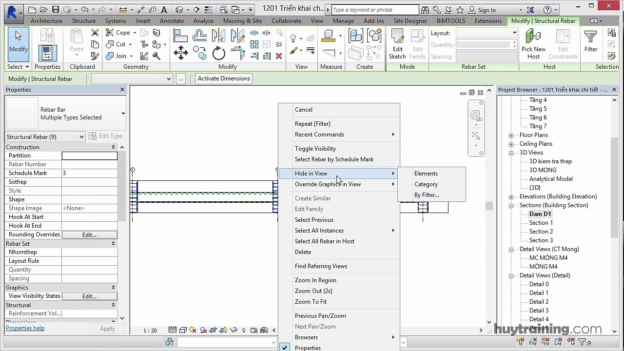 1204. _Triển khai chi tiết cho dầm trong Revit  mp4