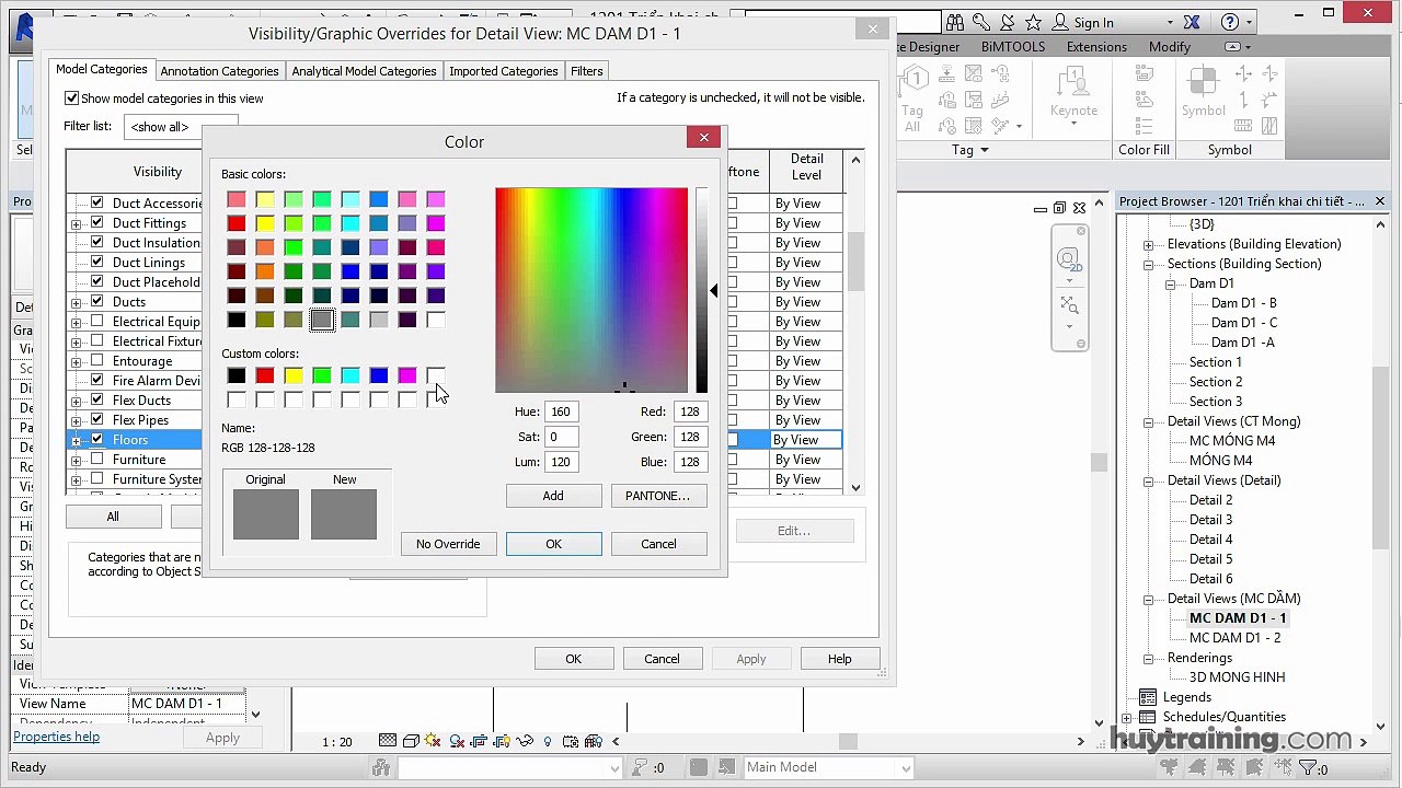 1205. _Triển khai chi tiết cho mặt cắt dầm trong Revit  mp4