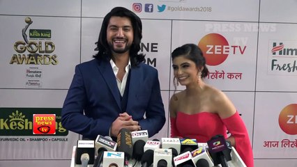 Ishqbaaz -Kunal JaiSingh aka Omkara with His Fiancé At Zee Tv Gold Awards 2018 Full Show