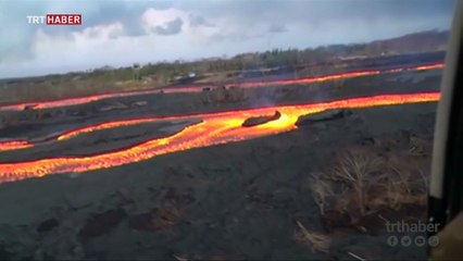 Kilauea Yanardağı'nın yarattığı facia havadan görüntülendi
