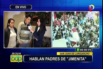 SJL: padre de Jimenita se pronuncia tras declaraciones del asesino de su hija