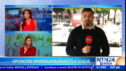 Oposición venezolana felicita a Duque y celebra el buen desarrollo de las elecciones