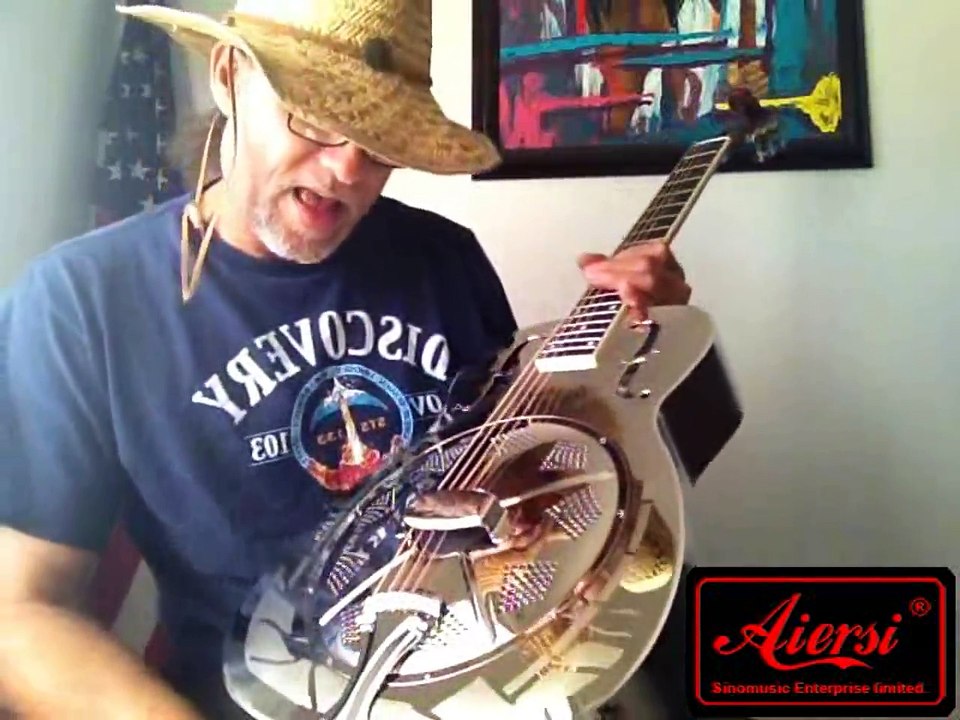 Custom Built Chrome Resonator Guitar