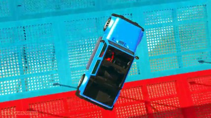 Cars Cartoon Police Car Tractor and Jeep Car for Kids with Spiderman Nursery Rhyme for Children