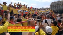 Colombian fans take over Red Square