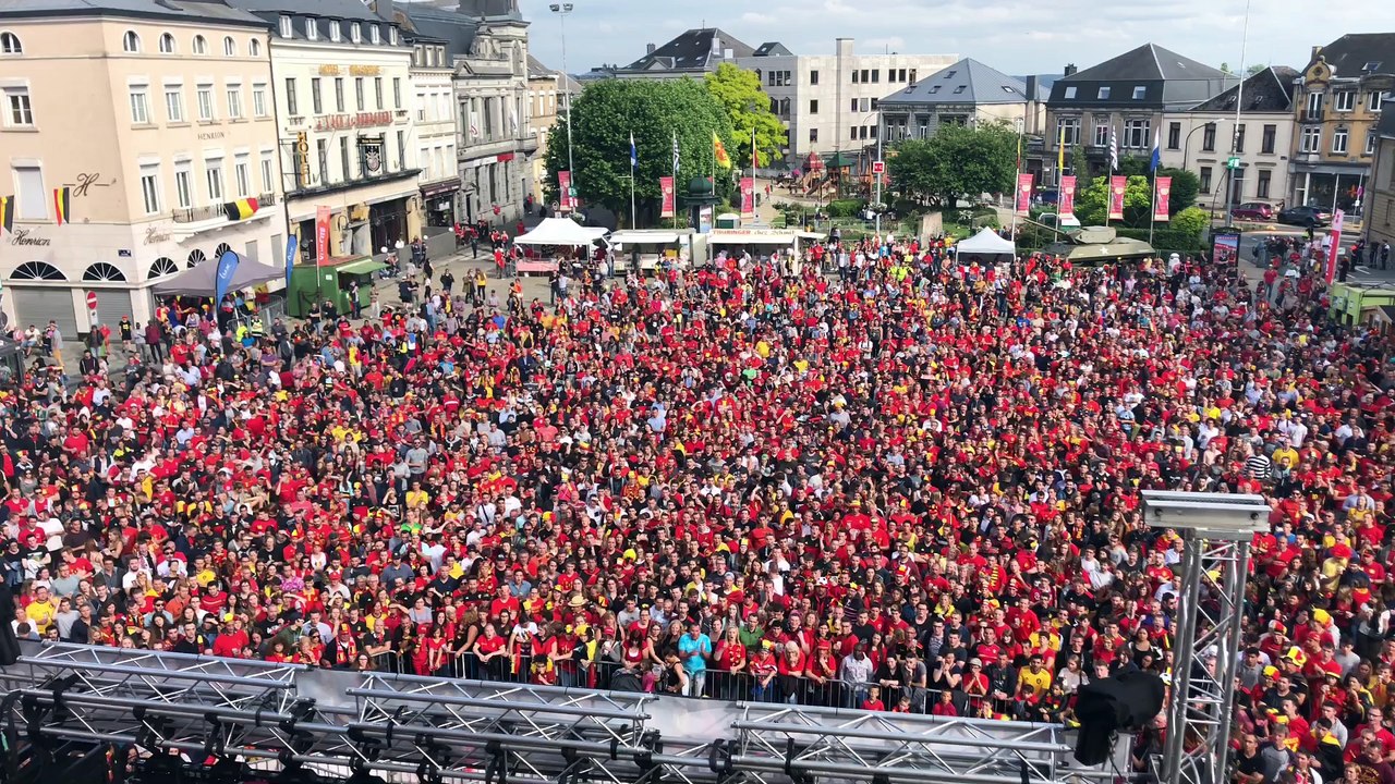 La Meuse-Luxembourg - Belgique vs Panama sur la place Léopold à Arlon