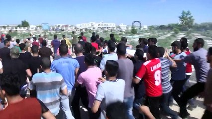 İsrail askerlerinin şehit ettiği Filistinli toprağa verildi - GAZZE
