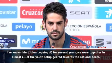 Isco tributes Lopetegui for place in Spanish setup