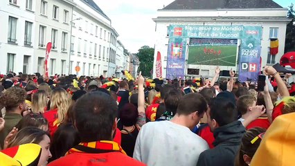 La folie lors du deuxième goal des Diables Rouges