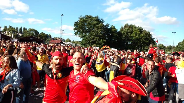 La fête à la Fan Zone de Mouscron au Canonnier lors de Belgique - Panama Coupe du Monde 2018