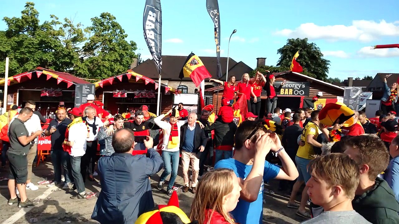 La fête à la Fan Zone de Mouscron au Canonnier  lors de Belgique - Panama Coupe du Monde 2018