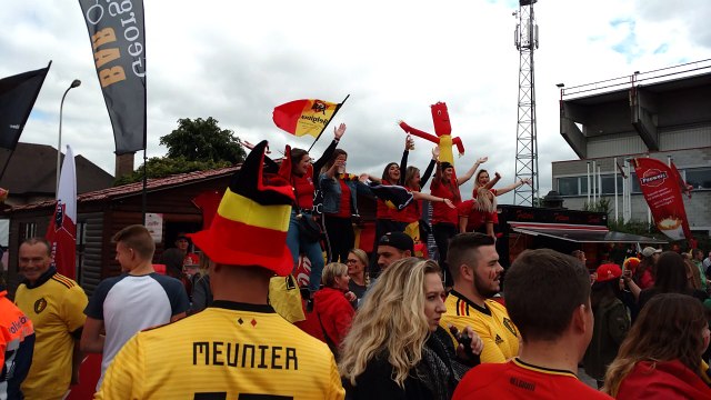 La fête à la Fan Zone de Mouscron au Canonnier lors de Belgique - Panama Coupe du Monde 2018
