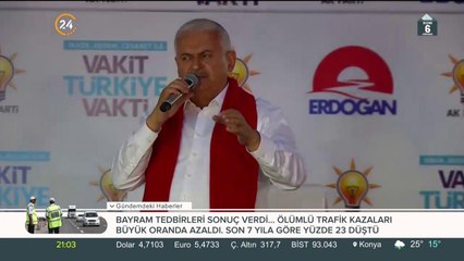 Başbakan Yıldırım İzmir halkına hitap etti (18 Haziran 2018)