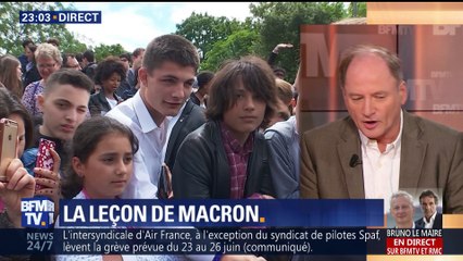 Emmanuel Macron sermonne un adolescent qui l’avait appelé "Manu"