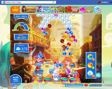 Bubble Witch Saga 2-Level 1824