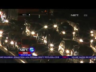 Arus Balik Mulai Ramai, Polisi Lakukan Contraflow di Karawang -NET5