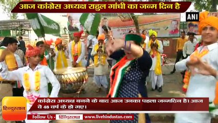 Congress supporters celebrates Rahul Gandhi’s 48th birthday