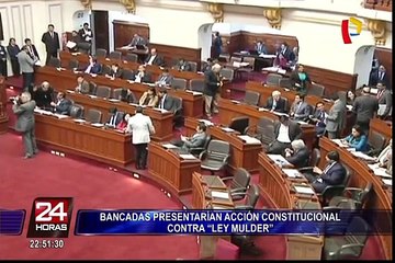 Congreso: algunas bancadas presentarían acción de inconstitucionalidad contra 'Ley Mulder'