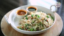 प्रॉन फ्राईड राईस - Restaurant Style Prawns Fried Rice - Chinese Rice Recipe in Marathi - Sonali