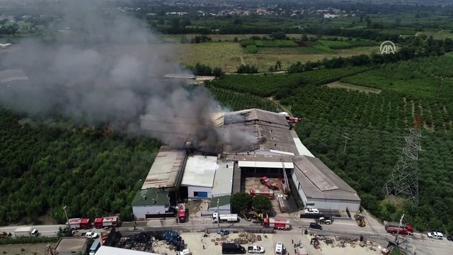 Soğuk hava deposunda yangın - Drone görüntüleri - BURSA