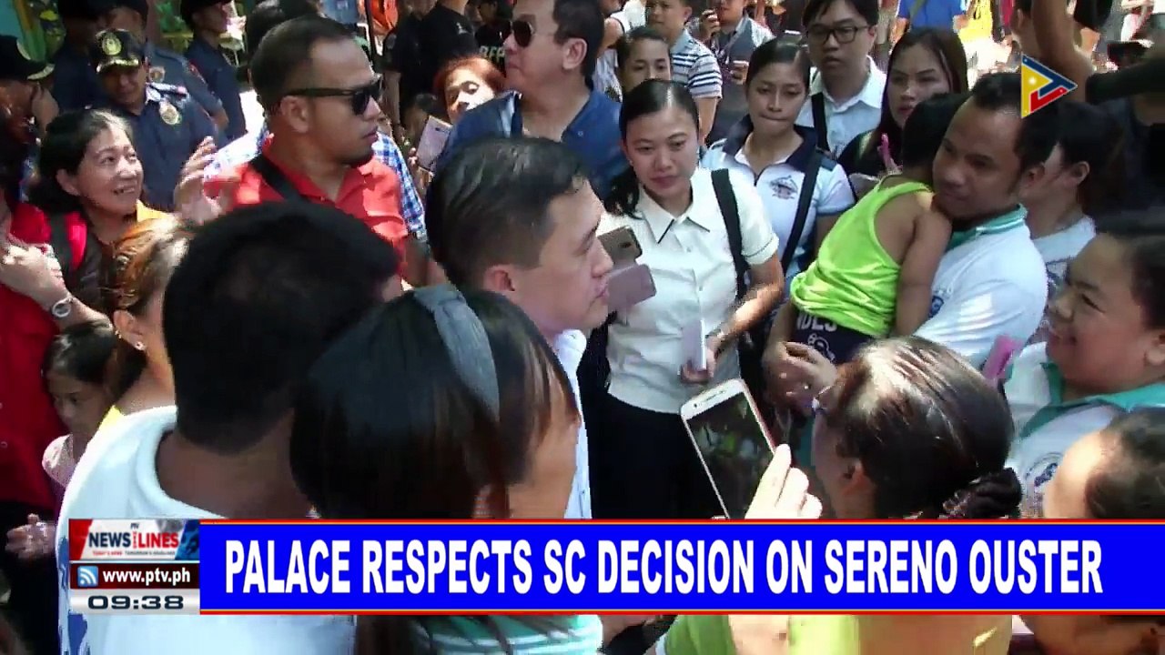 NEWS: Palace respects SC decision on Sereno ouster