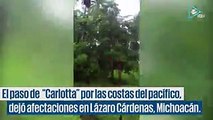 “Carlotta”deja inundaciones en Lázaro Cárdenas, Michoacán